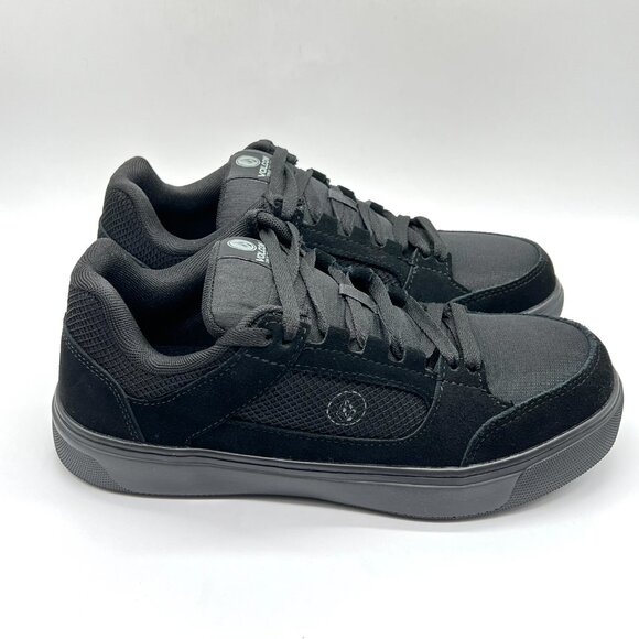 8W‎ 8 WIDE WIDTH Volcom Black Leather Comp Toe Safety Work Shoes Sneakers